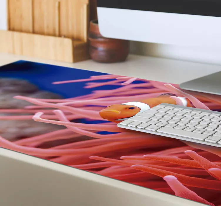 Alfombrilla ratón xxl pez payaso entre anémonas - TenVinilo