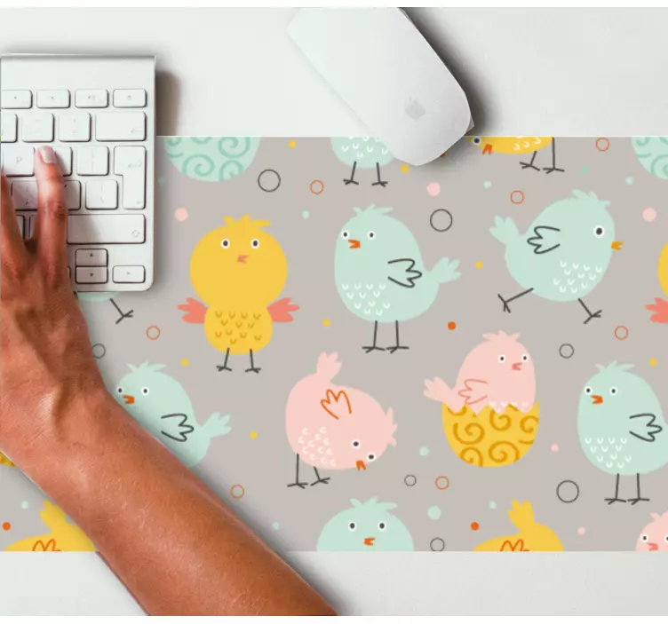 Alfombrilla ratón original Lindos colores pastel de pollo - TenVinilo