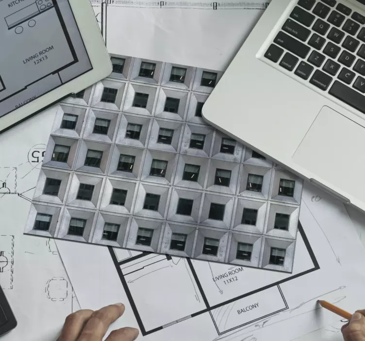 Alfrombilla para ratón arquitectura brutalista - TenVinilo