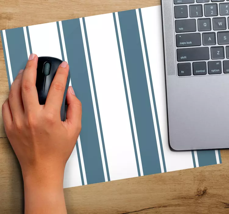 Alfombrillas de ratón despojadas de los hamptons azules y blancos - TenVinilo