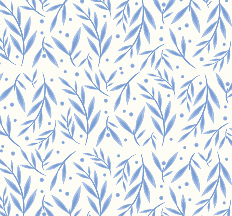 Estor enrollable baño patrón azul y blanco - TenVinilo