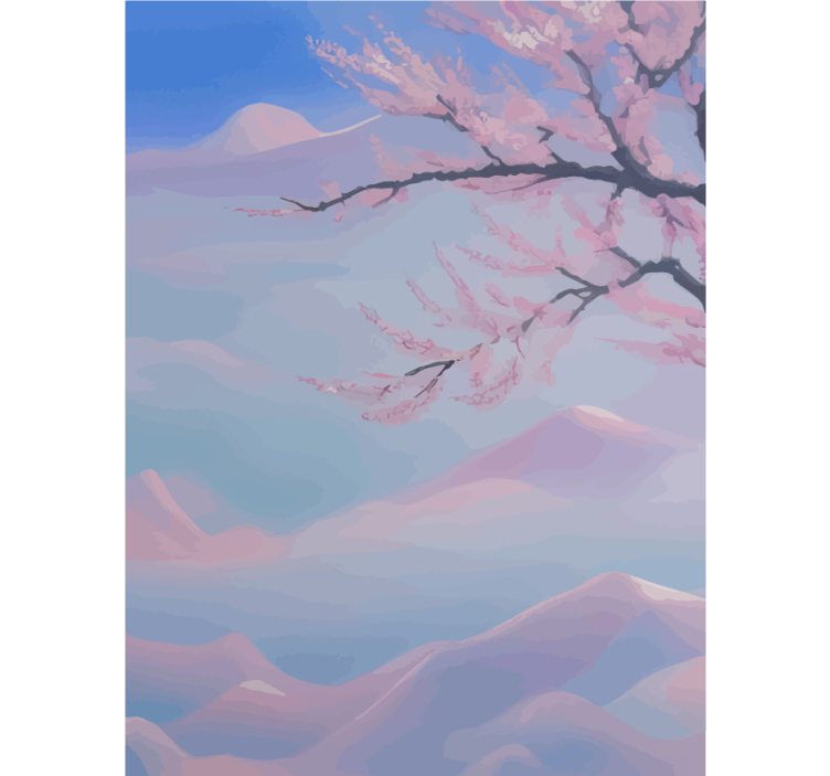 Estor enrollable baño rama de flores de cerezo zen - TenVinilo