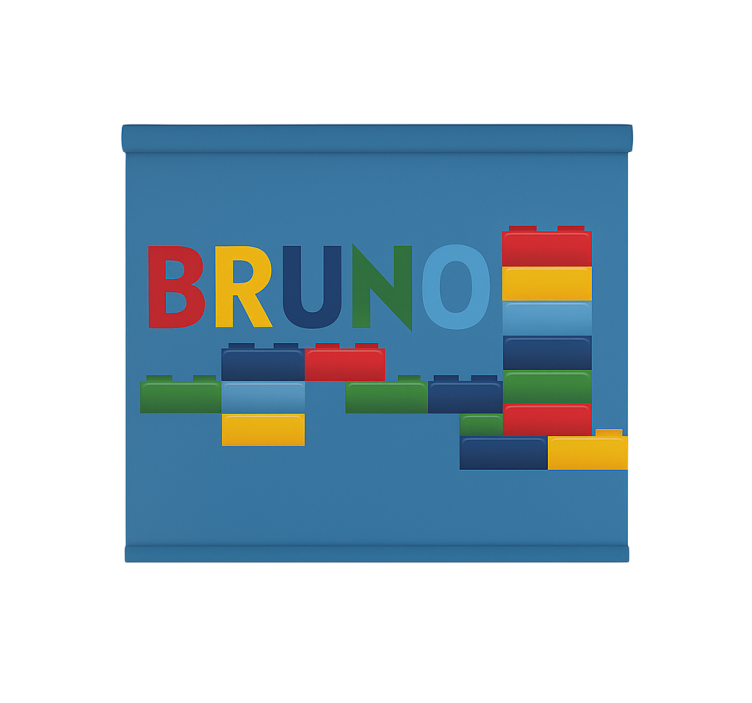 Estor enrollable infantil bloques de juguete de colores - TenVinilo