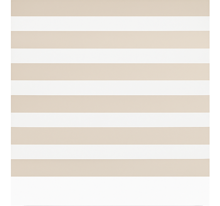 Estor enrollable clásico crema y blanco horizontal - TenVinilo