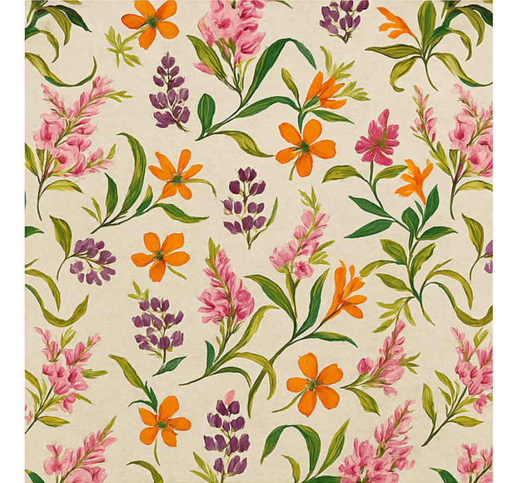 Estor enrollable salón exuberante patrón floral - TenVinilo