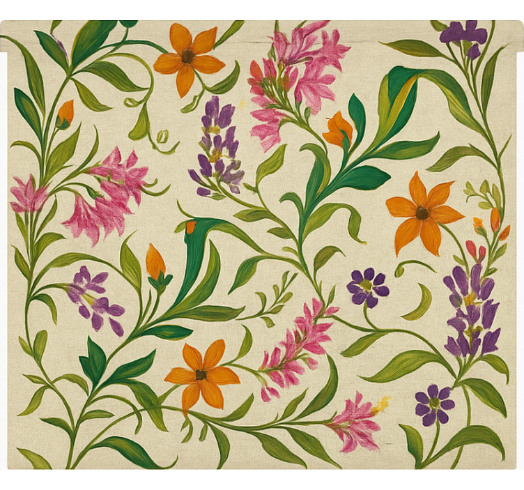 Estor enrollable cocina enredaderas florales adornadas - TenVinilo