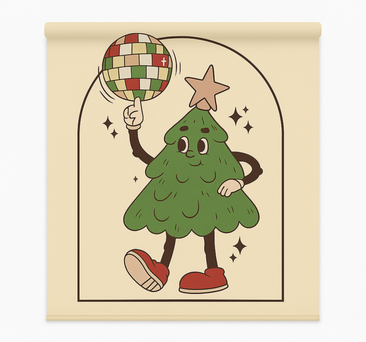 Estor enrollable salón árbol de discoteca maravilloso - TenVinilo