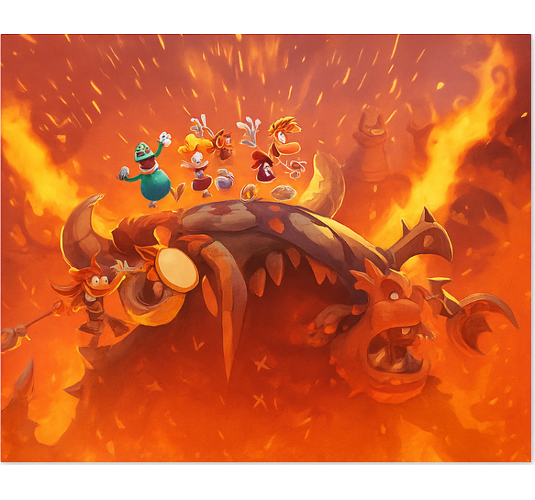 Estor enrollable gamer victoria ardiente sobre el monstruo - TenVinilo