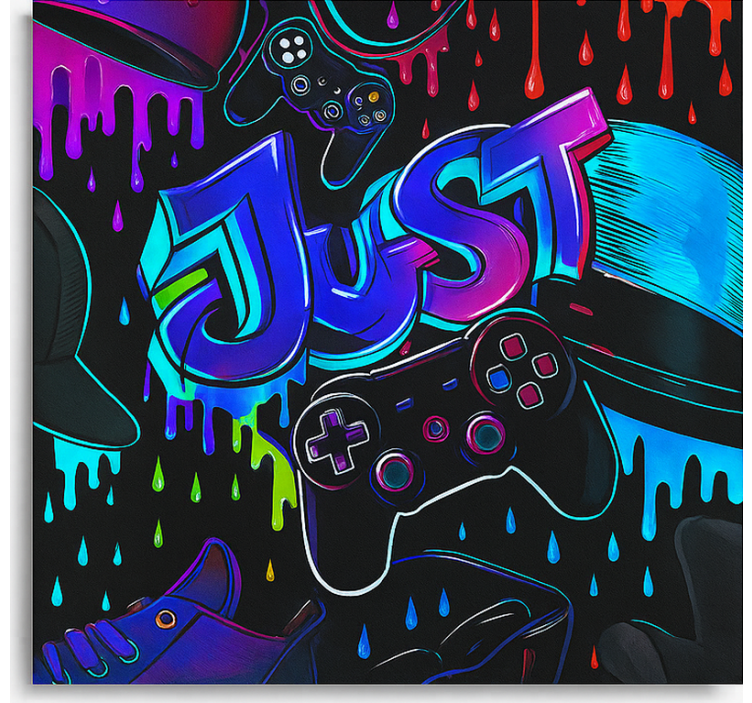 Estor enrollable gamer controlador de juego 3d - TenVinilo