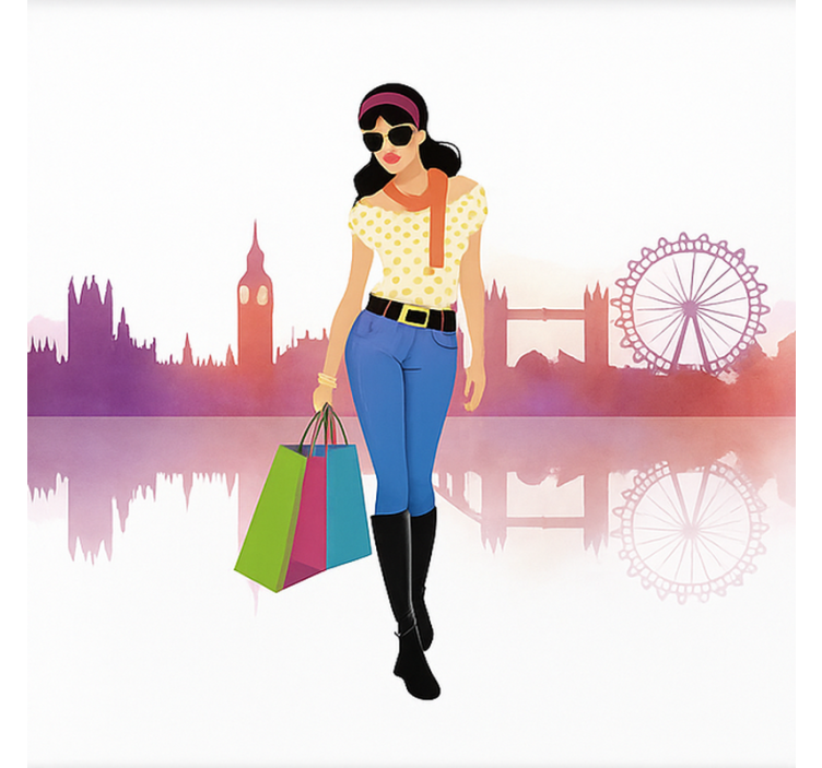 Estor enrollable juvenil chica de ciudad londinense - TenVinilo