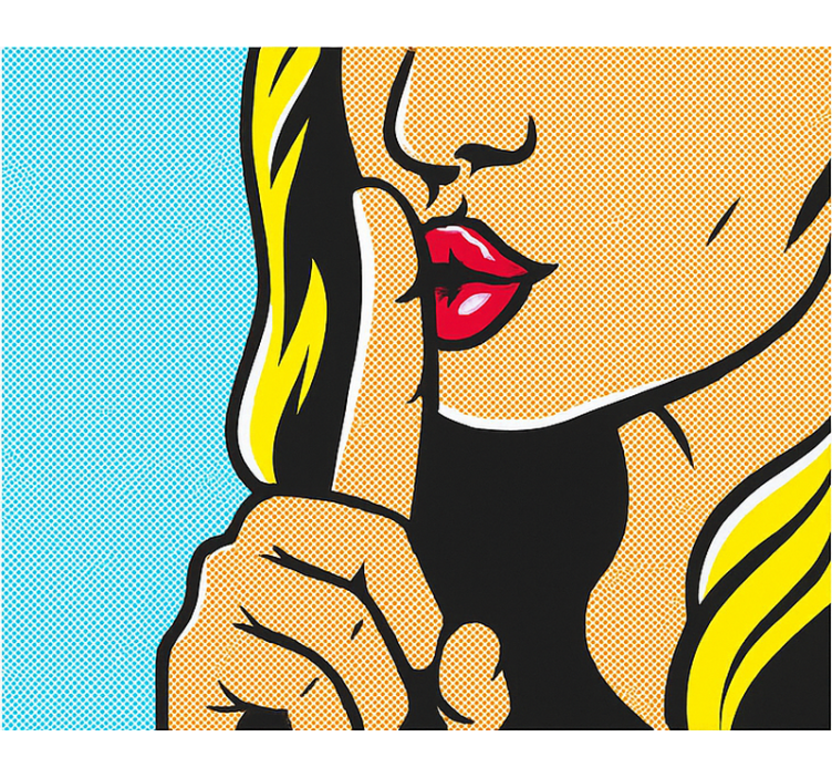 Estor enrollable juvenil chica del arte pop callando - TenVinilo