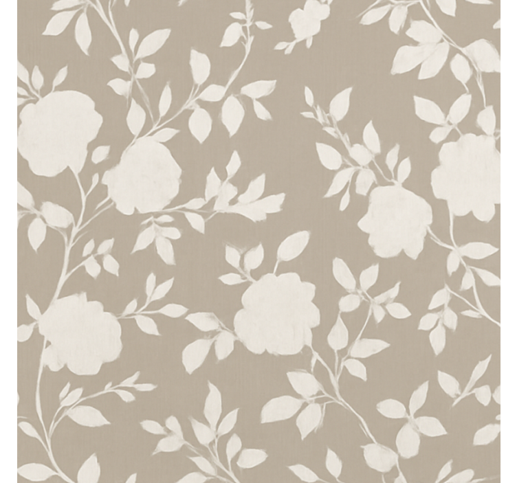 Estor enrollable juvenil elegantes flores beige - TenVinilo