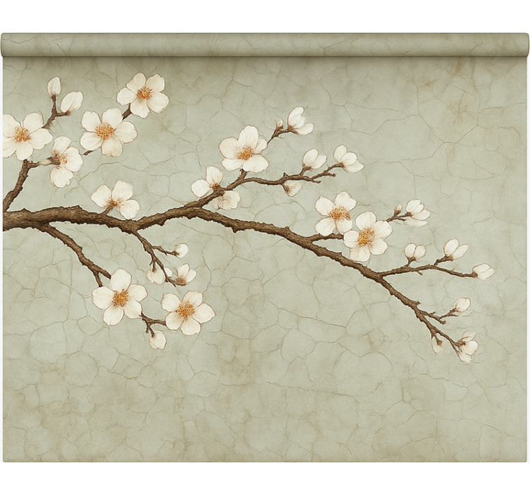 Estor enrollable comedor árbol japonés en flor - TenVinilo