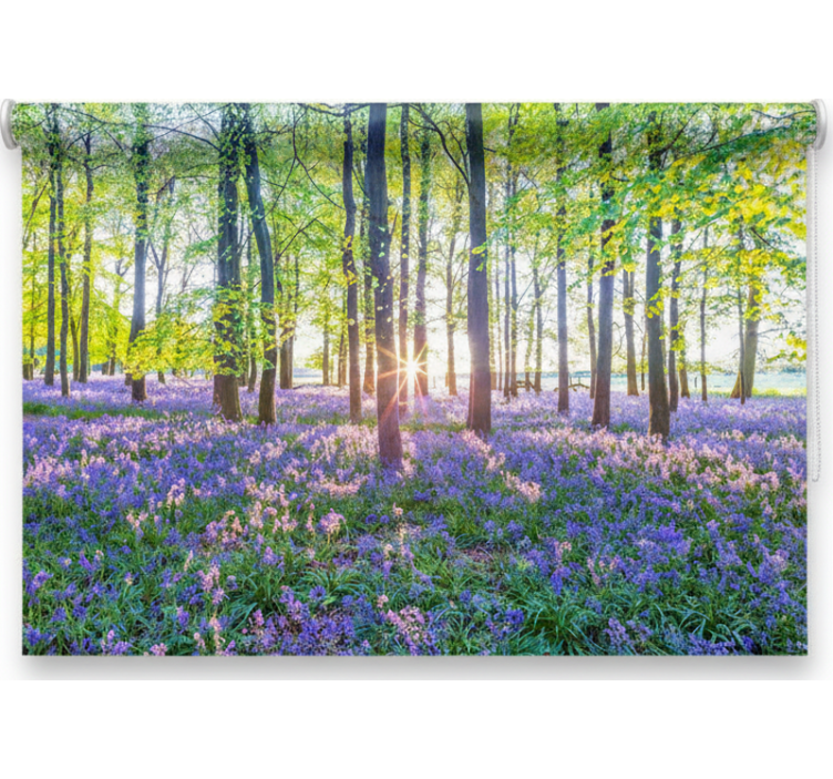 Estor enrollable árboles modernismo inspirado en la naturaleza - TenVinilo