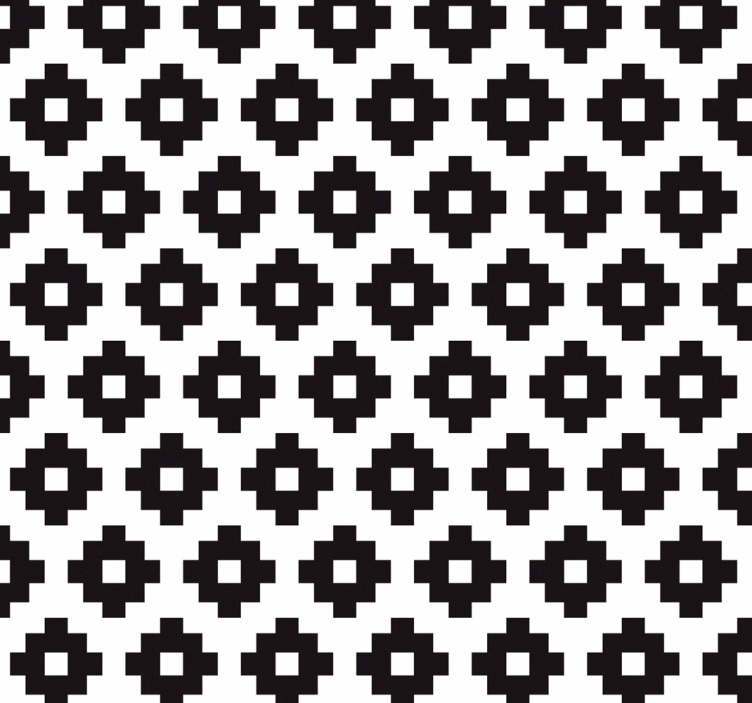 Estor enrollable baño inspiración en azulejos geométricos - TenVinilo