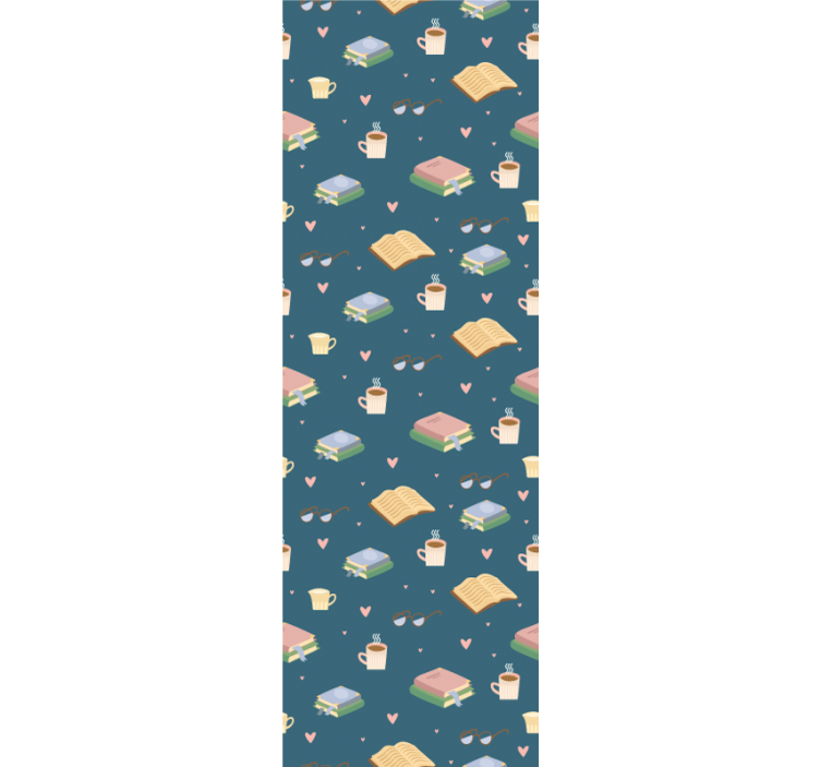 Estor enrollable despacho patrón de lectura acogedora - TenVinilo