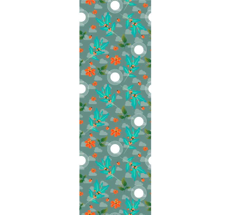 Estor enrollable comedor geométrico floral - TenVinilo