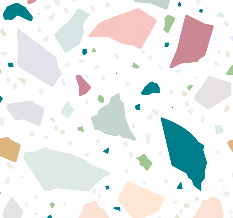 Estor enrollable cocina terrazzo geométrico colorido - TenVinilo