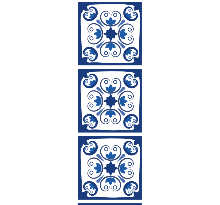 Estor enrollable cocina azulejo portugués azul típico - TenVinilo