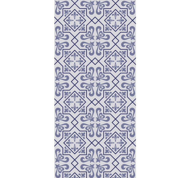 Estor enrollable cocina azulejo octogonal azul - TenVinilo