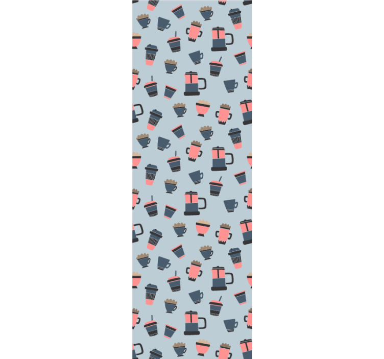 Estor enrollable cocina patrón de café para llevar - TenVinilo