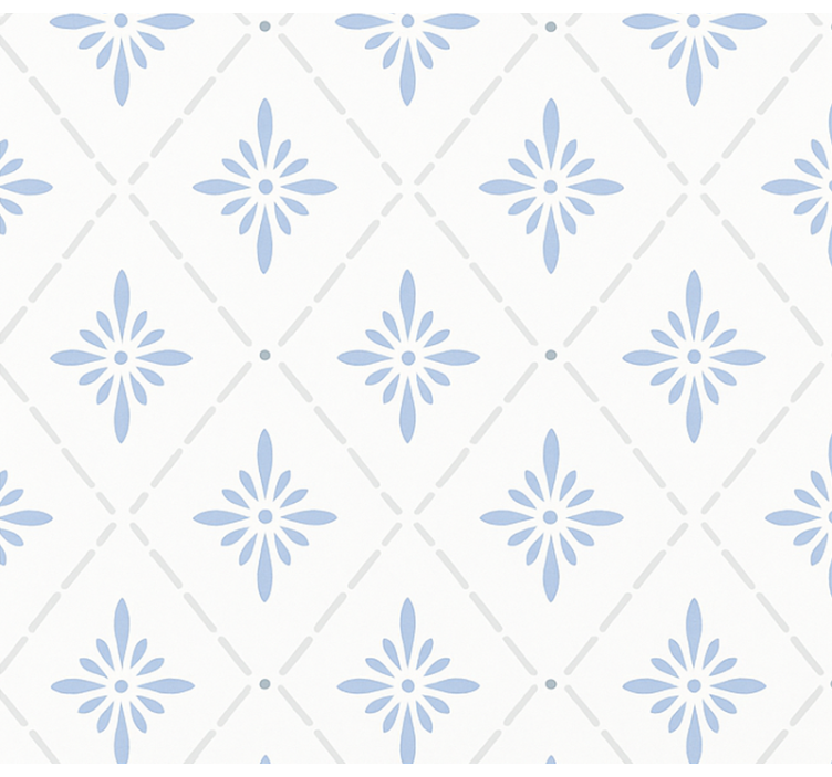 Estor enrollable cocina azulejos rombo azul - TenVinilo