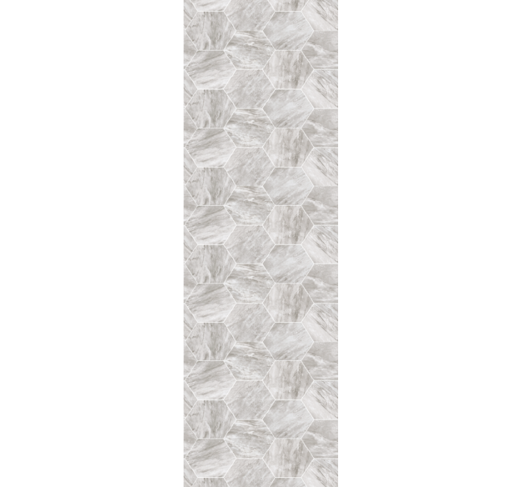 Estor enrollable comedor patrón hexagonal mármol dorado - TenVinilo