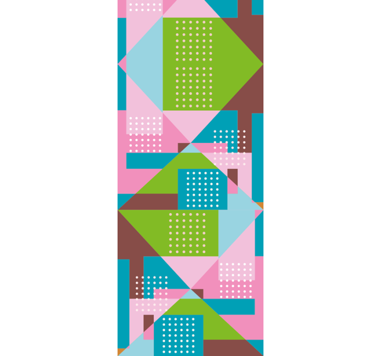 Estor enrollable comedor patrón geométrico pastel - TenVinilo