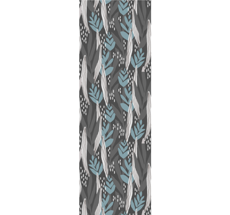 Estor enrollable comedor floral gris acuarela - TenVinilo