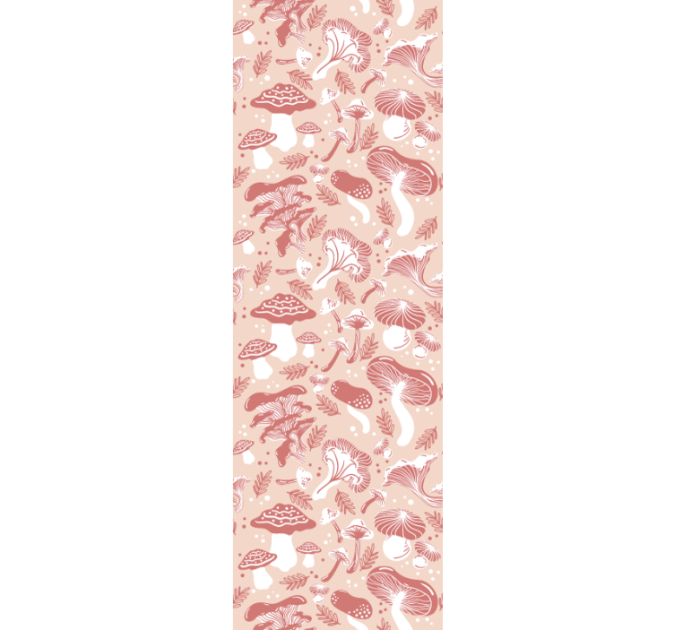 Estor enrollable comedor setas del bosque sobre beige - TenVinilo