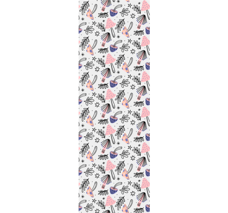 Estor enrollable comedor setas y flores clásicas - TenVinilo