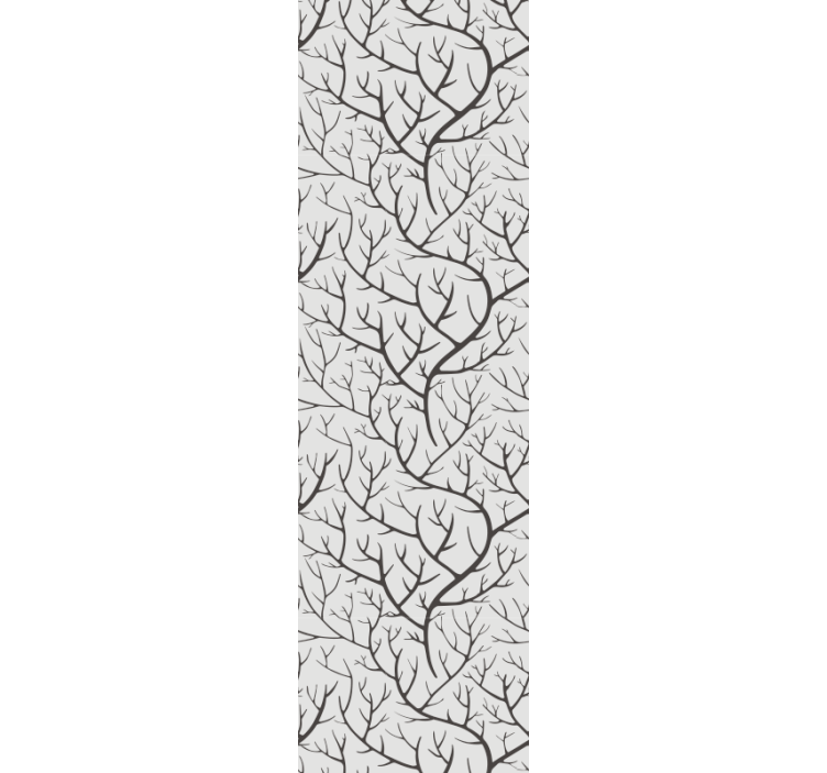 Estor enrollable comedor ramas grises delgadas con pájaros - TenVinilo