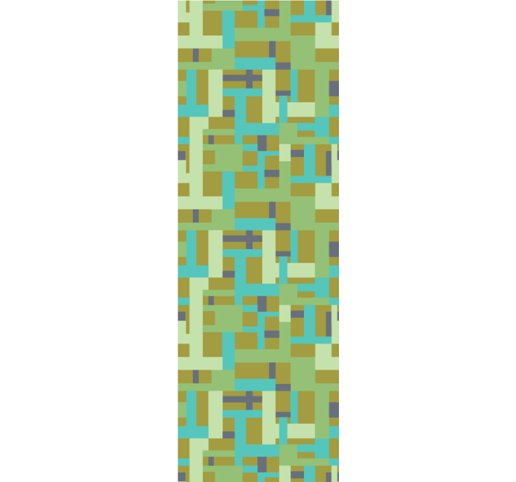 Estor enrollable comedor patrón rectangular colorido - TenVinilo