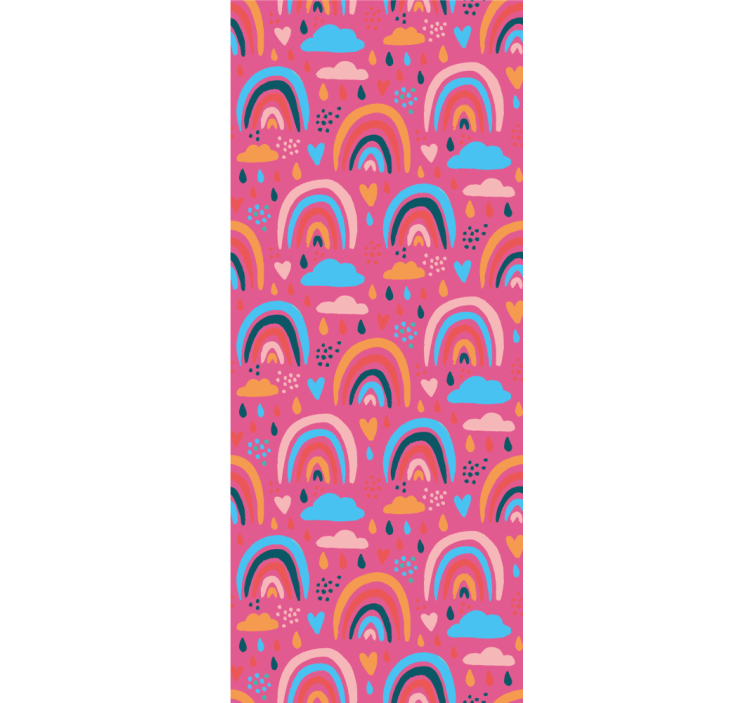 Estor enrollable infantil con divertidos patrones arcoíris - TenVinilo