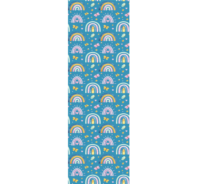 Estor enrollable infantil patrones de mariposas arcoíris - TenVinilo