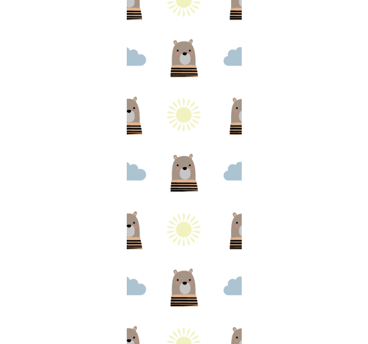 Estor enrollable infantil oso marrón personalizable - TenVinilo