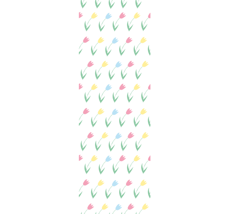 Estor enrollable infantil patrón de flores tulipanes coloridos - TenVinilo