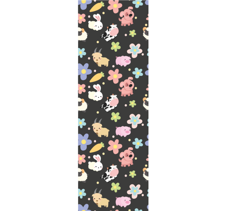 Estor enrollable infantil animales salvajes y conejos - TenVinilo