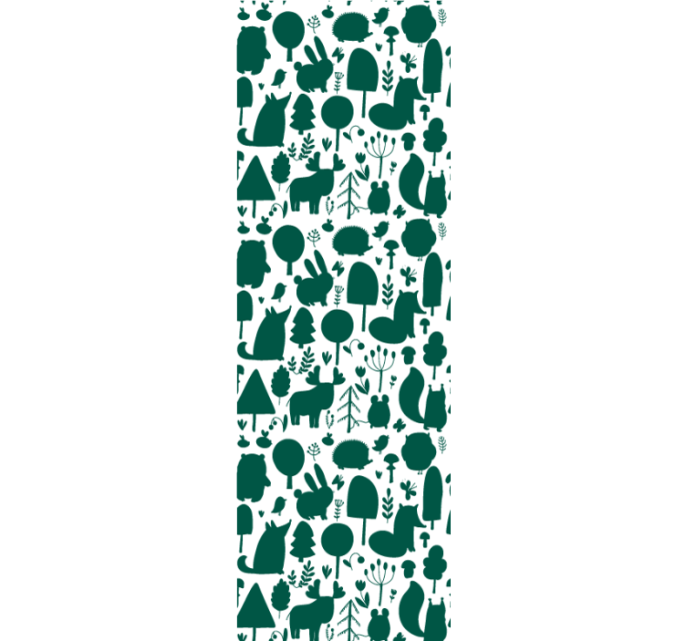 Estor enrollable infantil silueta de animales salvajes - TenVinilo