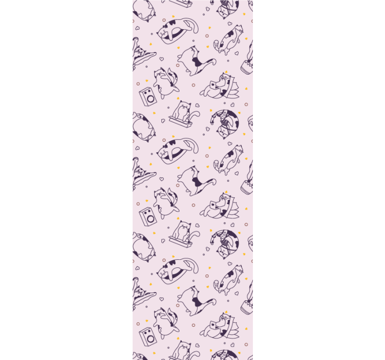 Estor enrollable infantil patrón banda de gatos músicos - TenVinilo