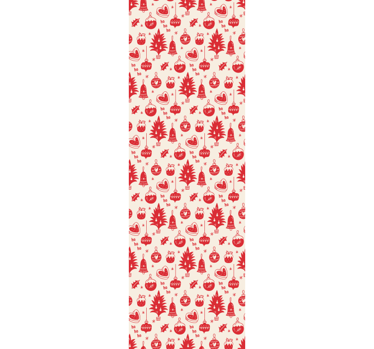 Estor enrollable infantil patrón navideño rojo y rosa - TenVinilo