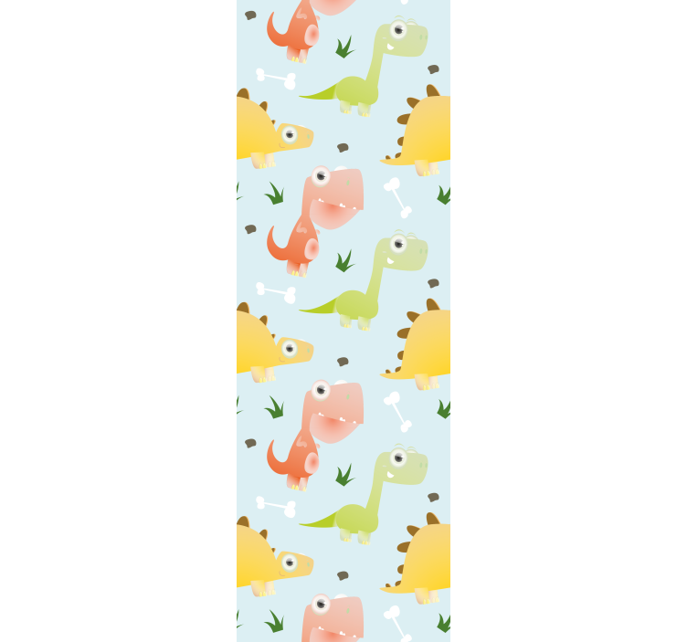 Estor enrollable infantil patrón de pequeños dinosaurios - TenVinilo