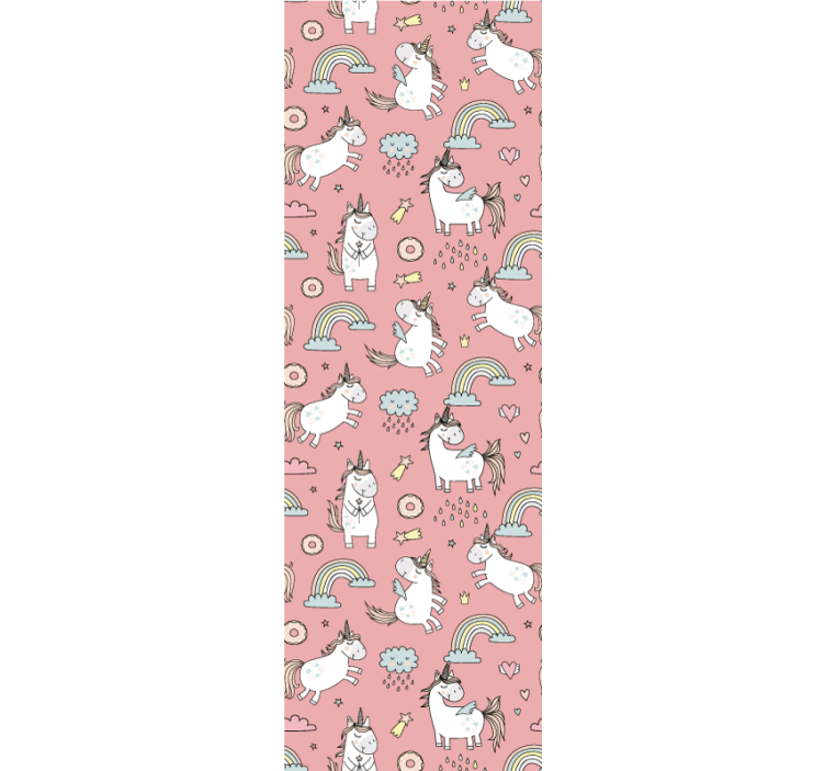 Estor enrollable infantil unicornios y arcoíris - TenVinilo