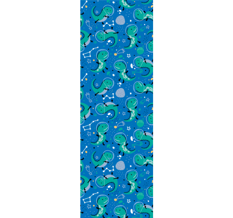 Estor enrollable infantil divertidos dinos con planetas - TenVinilo