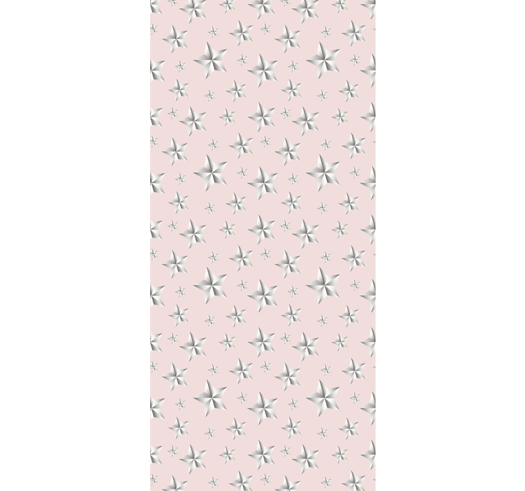 Estor enrollable infantil estrellas blancas fondo rosa - TenVinilo