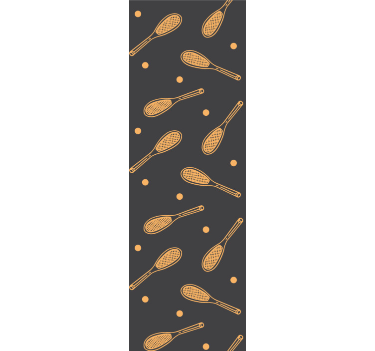 Estor enrollable infantil raquetas naranjas - TenVinilo