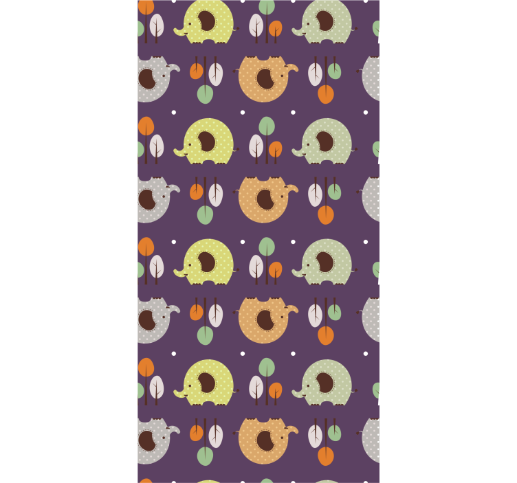 Estor enrollable infantil elefante de otoño - TenVinilo