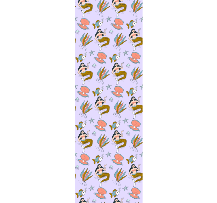 Estor enrollable infantil sirenas y conchas - TenVinilo