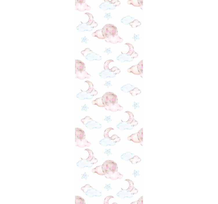 Estor enrollable infantil luna acuarela - TenVinilo