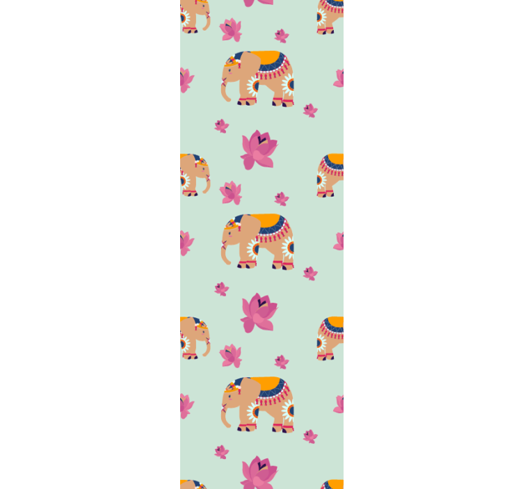 Estor enrollable infantil elefantes durazno indio - TenVinilo